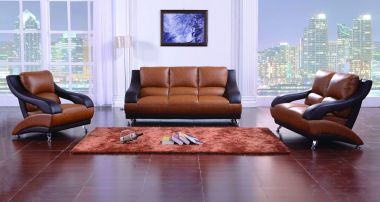 Titanic Furniture L500 3pc Livingroom Set in Light Brown/Brown