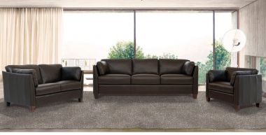 ACME Matias  3pc Livingroom Set, Chocolate Leather