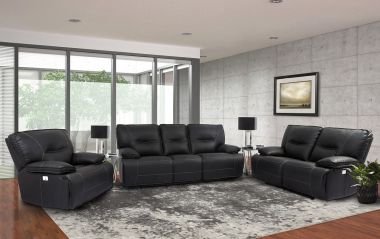 Parker Living Spartacus 3pc Power Livingroom Set in Black