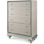 AICO Michael Amini Hollywood Swank Upholstered Chest in Crystal Croc