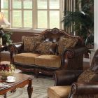 ACME Dreena Loveseat with 3 Pillows in PU and Chenille