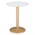 Zuo Modern Alto Bistro Table in White & Gold
