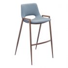 Zuo Modern Desi Bar Chair in Gray - Set of 2