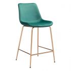 Zuo Modern Tony Counter Chair in Green & Gold