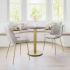 Zuo Modern Alto-Tony 3pc Bistro Set in Grey and Gold #101766