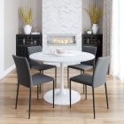 Zuo Modern Phoenix-Harve 5pc Dining Set in White and Gray #101901