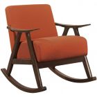 Homelegance Waithe Rocking Chair in Orange