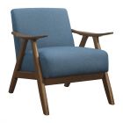 Homelegance Damala Accent Chair in Blue Fabric