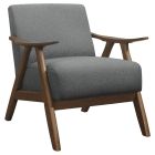 Homelegance Damala Accent Chair in Gray Fabric