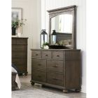 Homelegance Motsinger Dresser with Mirror in Wire-Brushed Rustic Brown
