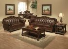 ACME Anondale 3pc Livingroom Set in Cherry Top Grain Leather Match