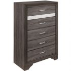 Homelegance Luster Chest in Gray and Silver Glitter