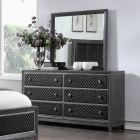 Homelegance West End Dresser with Mirror in Wire-Brushed Gray
