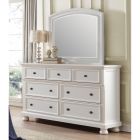 Homelegance Laurelin Dresser with Hidden Drawer and Mirror Set in Solid White