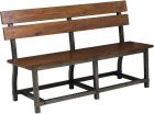 Homelegance Holverson Bench with Back in Rustic Brown / Gunmetal
