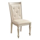 Homelegance Celandine Side Chair in Silver - Set of 2