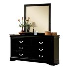 ACME Louis Philippe III Dresser with Mirror in Black