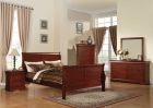 ACME Louis Philippe III 4Pc Queen Sleigh Bedroom Set in Cherry