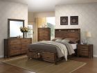 ACME Merrilee 4Pc Eastern King Bedroom Set with Storage in Oak
