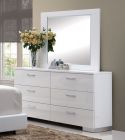 ACME Lorimar Dresser with Mirror, White & Chrome Leg