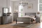 ACME Louis Philippe 4Pc Eastern King Sleigh Bedroom Set in Antique Gray