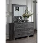 ACME Vidalia Dresser with Mirror, Rustic Gray Oak