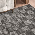 Classic Home Berlin Check Rug in Charcoal, 8x10