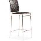Zuo Modern Criss Cross Counter Chair in Black - Set of 2 - ZUO-333062