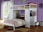 ACME Freya Loft Bed & Bookcase Ladder in White - AC-37145