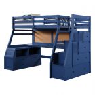 ACME Jason II Storage Twin Loft Bed in Navy Blue Finish