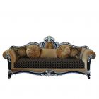 European Furniture Raffaello Sofa in Black & Antique Silver
