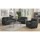 Coaster Northend 3pc Upholstered Livingroom Set in Charcoal