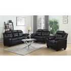Coaster Finley 3pc Tufted Upholstered Livingroom Set in Black