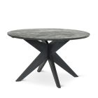 Classic Home Alameda 53" Outdoor Round Dining Table in Black
