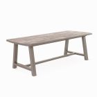 Classic Home Agnes 94" Outdoor Dining Table in Gray