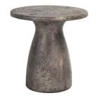 Classic Home Collins 16" Outdoor Accent Table in Dark Gray