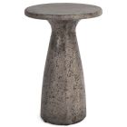 Classic Home Collins 19" Outdoor Accent Table in Dark Gray