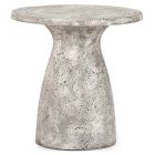 Classic Home Collins 18" Outdoor Accent Table in Light in Gray