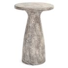 Classic Home Collins 19" Outdoor Accent Table in Light in Gray