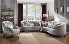 ACME Saira 3pc Livingroom Set, Light Gray Fabric