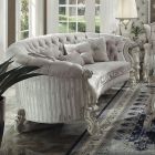 ACME Versailles Oval Sofa in Ivory