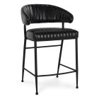 Classic Home Umbria 26" Counter Stool in Black - Set of 2