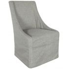 Classic Home Warwick Upholstered Rolling Dining Chair in Granite - Set of 2
