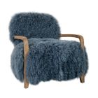 Classic Home Kibo Accent Chair in Blue Fur