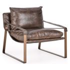 Classic Home Morgan Accent Chair in Brown
