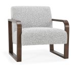 Classic Home Lexington Boucle Accent Chair in Mercury Gray