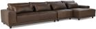 Classic Home Hauser 3pc Sectional with RAF Chaise in Espresso MX