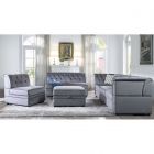 ACME Bois II 6pc Modular Sectional Sofa in Gray Velvet