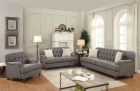ACME Alianza 3Pc Livingroom Set with Pillows in Dark Gray Fabric