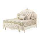 AICO Michael Amini Lavelle Eastern King Wing Mansion Bed in Classic Pearl